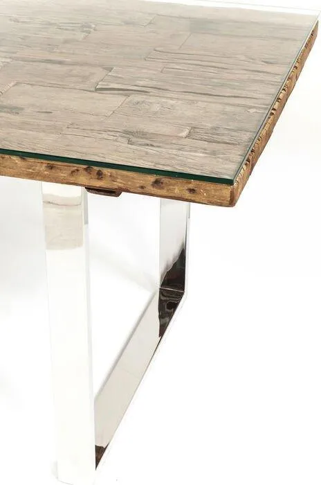 Rustico Glass/Recycled Wood Table