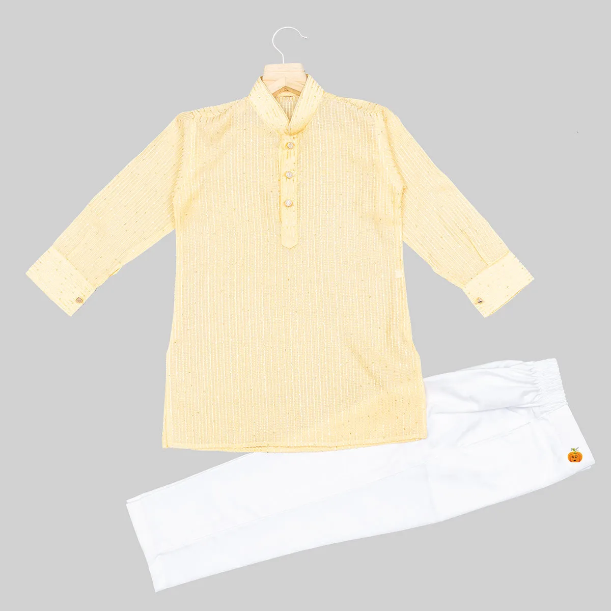 Sequin Embroidered Boys Kurta Pajama
