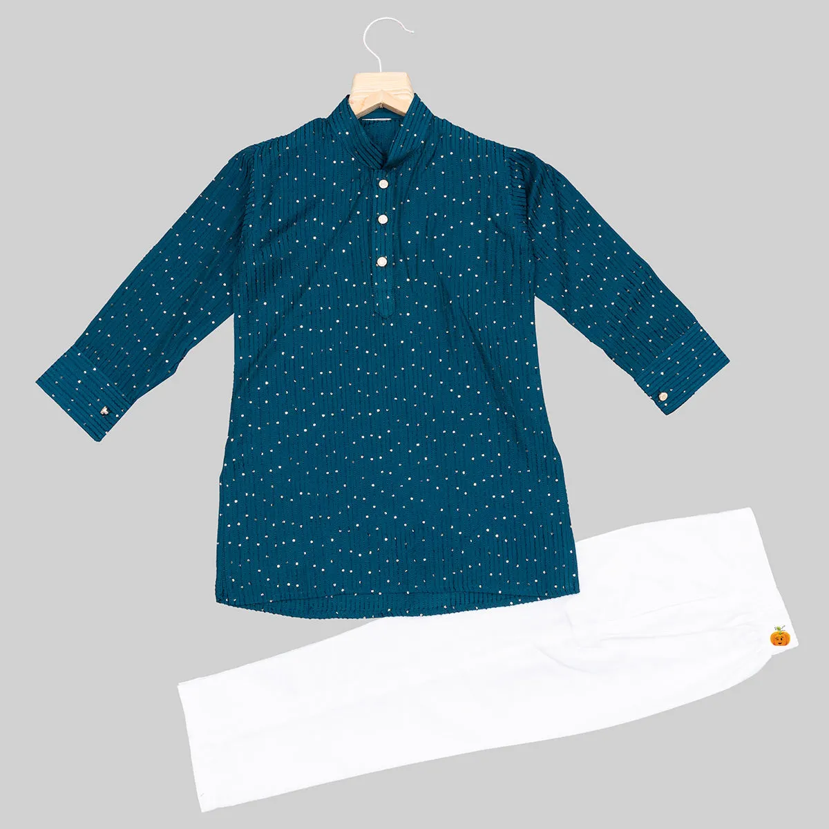 Sequin Embroidered Boys Kurta Pajama