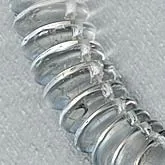 Sequin Pendants Clear Glass. 1920s. Czechoslovakia. 7x2mm. Pkg 50. b11-cr-0505