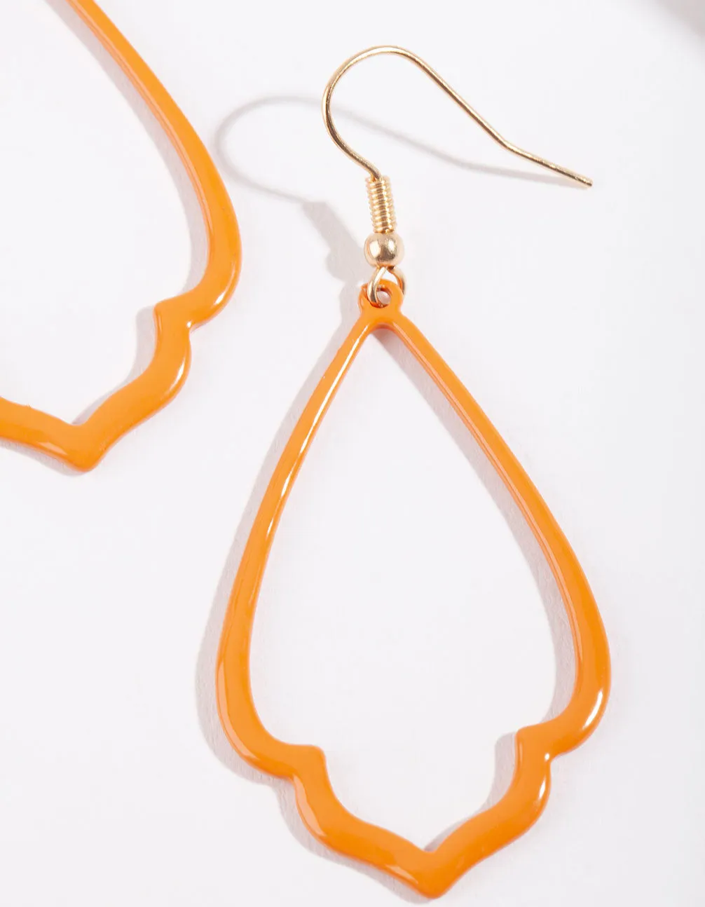 Shiny Gold Large Mumbai Drop Earrings