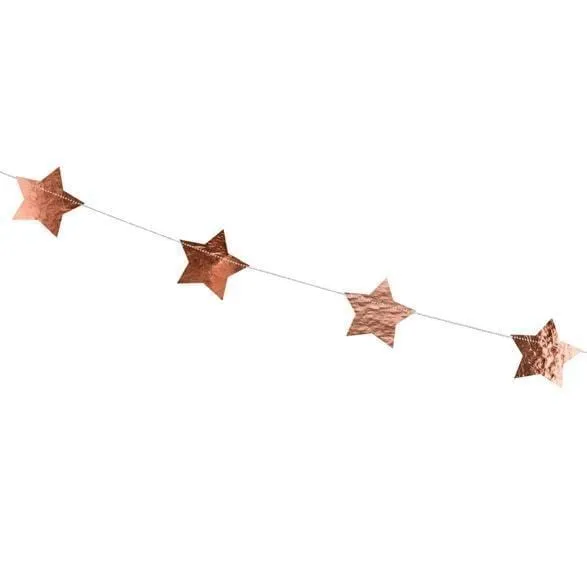 Shiny Star Garland - Rose Gold