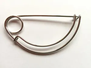 Simple Silver Metal Shawl Pin
