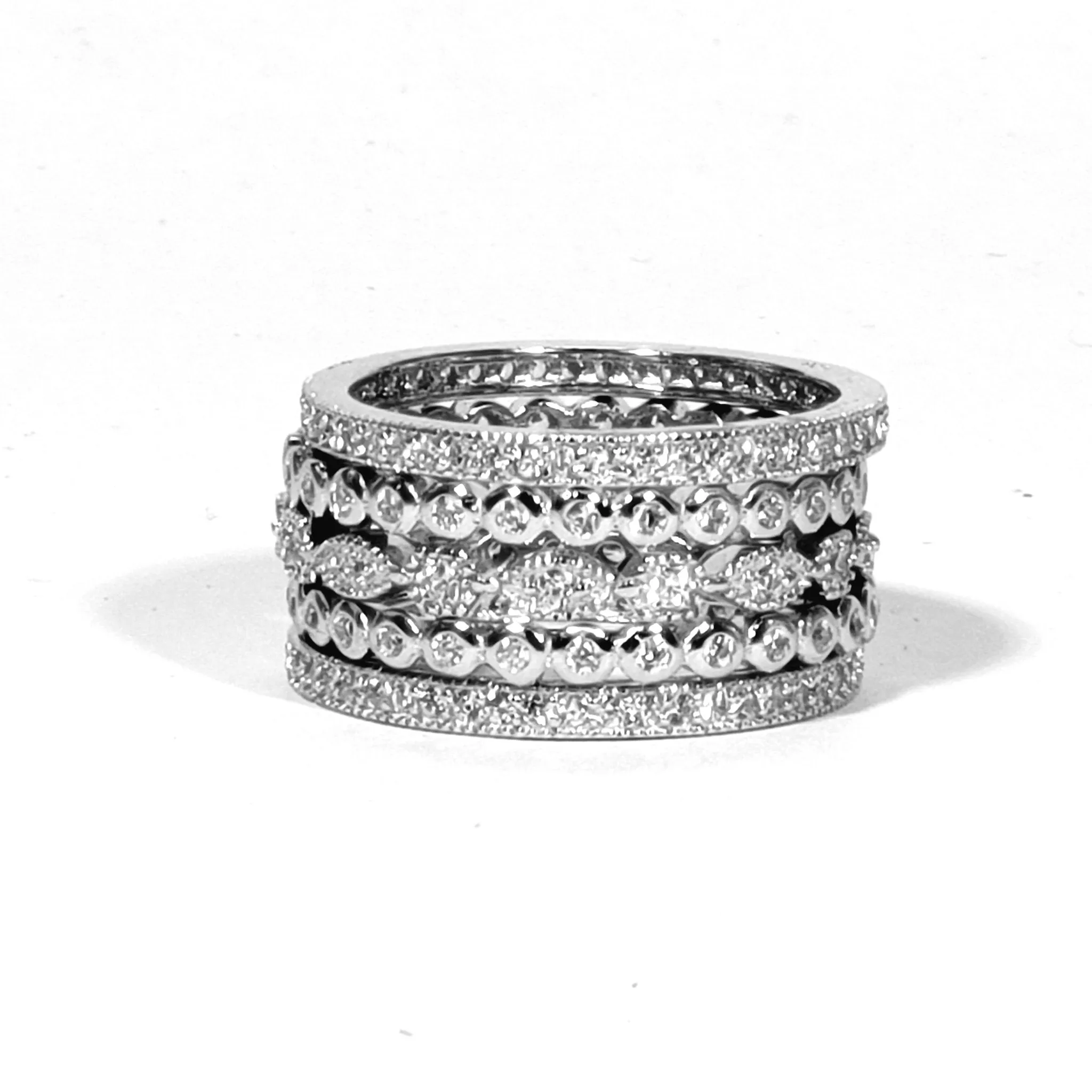 Sterling Silver 5 Ring Set
