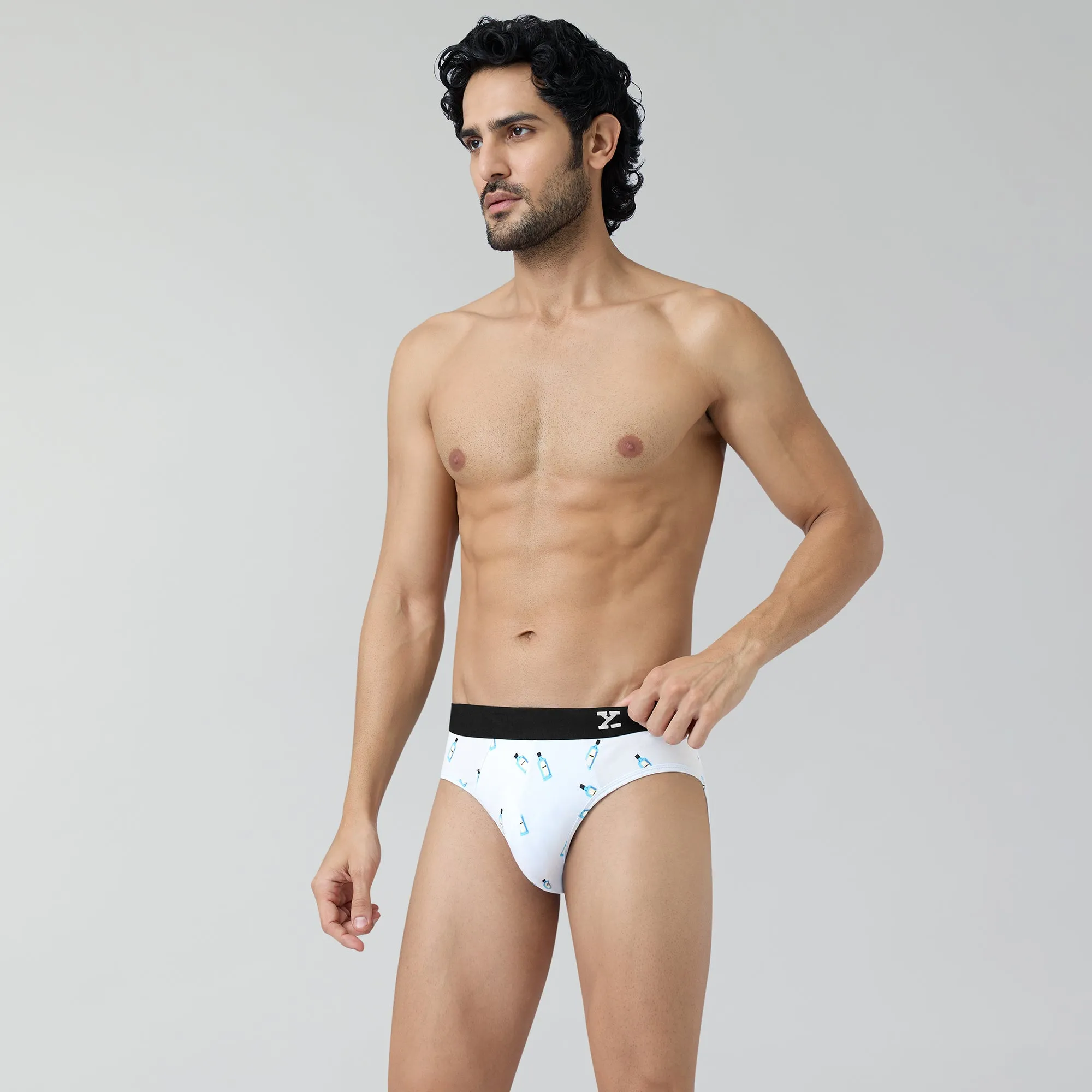 Surf Cotton Stretch Briefs Gin Blue