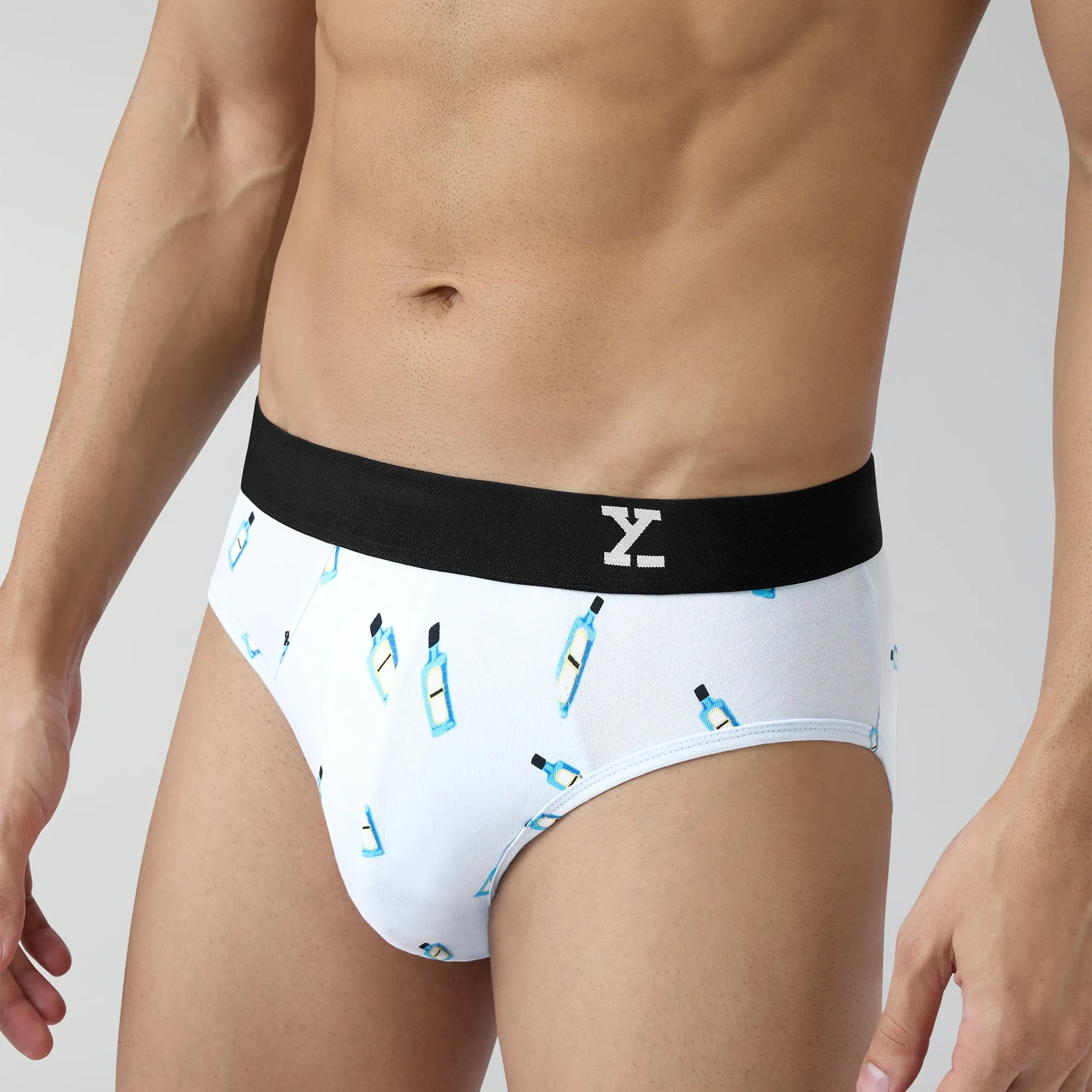 Surf Cotton Stretch Briefs Gin Blue