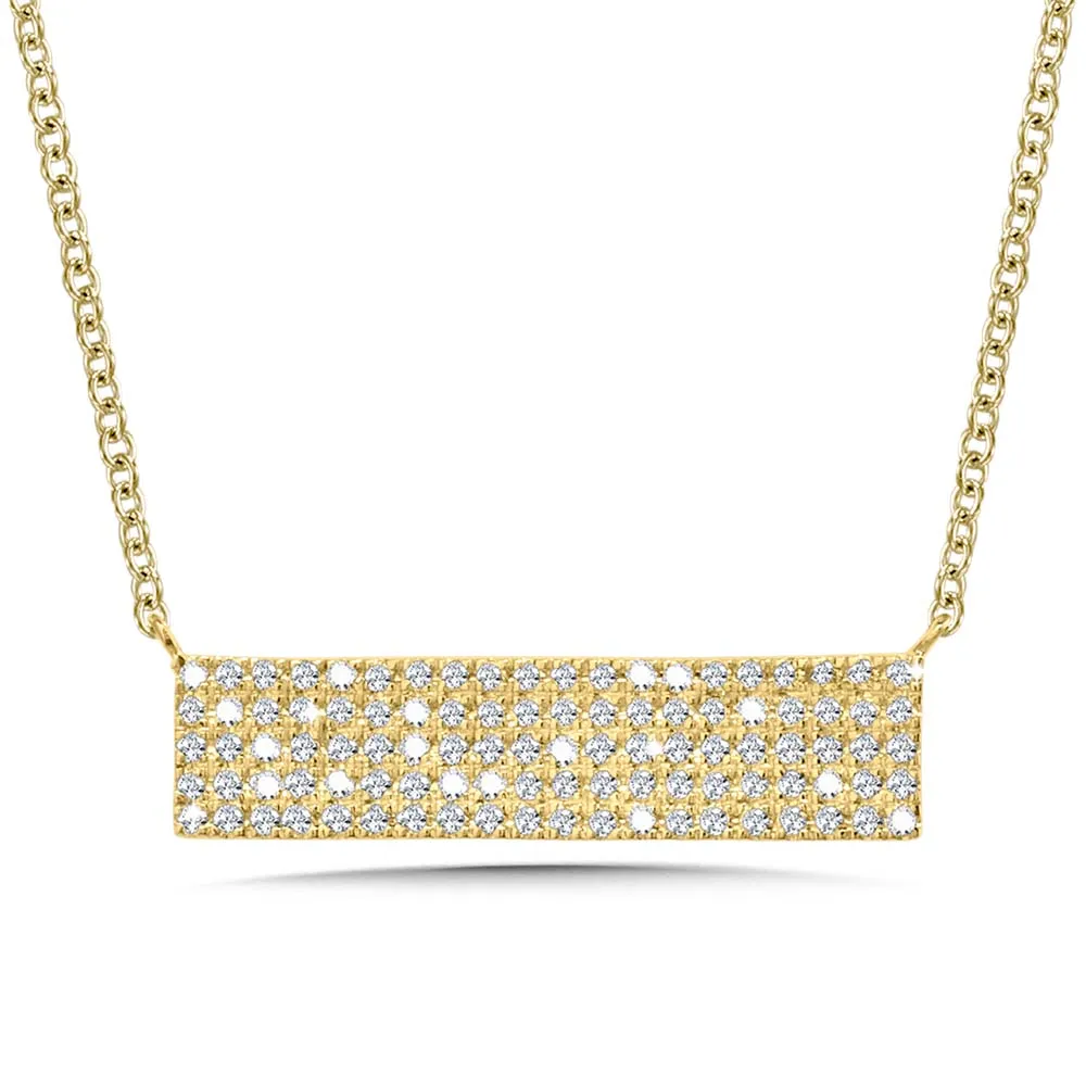 Wide Diamond Bar Pendant